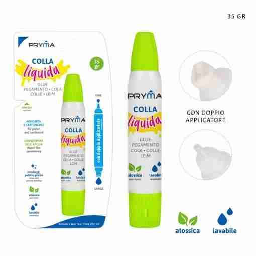 Pryma Colla Liquida Doppio Applicatore 35g Trasp.