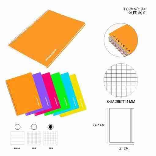 Pryma Memobook Anelli Pp C/Fori A4 80ff 80g 5mm