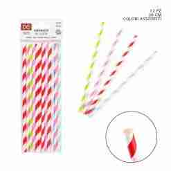 Dc Casa Cannuccia Carta 20cm 12pz Colorata