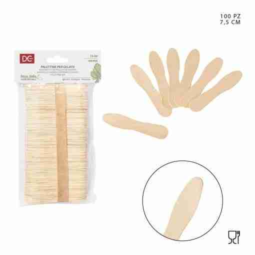 Dc Casa Palettina Legno Gelato 7.5cm 100pz