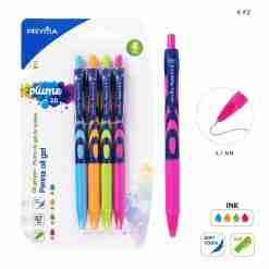 Pryma Penna Oil Gel Plume 2.0 0.7mm 4pz Ass. Bl.