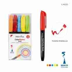 Pryma Pennar.Indelebile P/Pennello  5pz Bl.