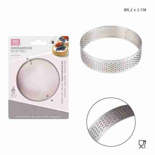Dc Casa Stampo Microforato Inox Tondo 8.2x2cm