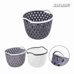 Dc Casa Cestino M/Uso C/Man.Tondo 19x19x15.5cm