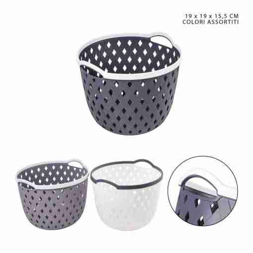Dc Casa Cestino M/Uso C/Man.Tondo 19x19x15.5cm