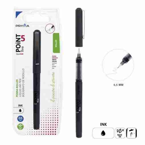Pryma Penna Roller Point 5 0.5mm Nero Bl.