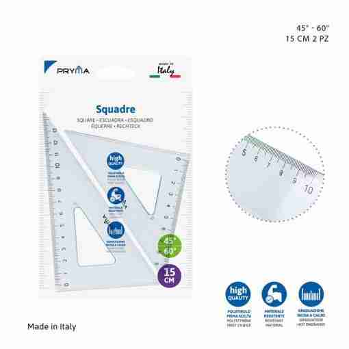 Pryma Squadra Coppia 45/60° 15cm 2pz Bl.