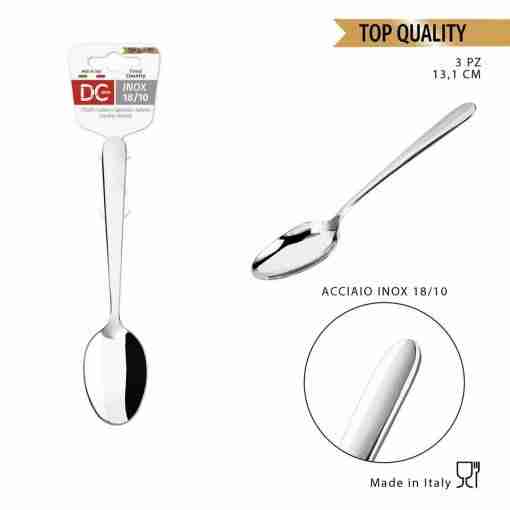 Dc Casa Country Cucch.Caffe Inox 18/10 13.1cm 3pz