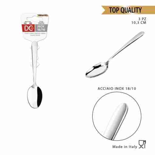 Dc Casa Country Cucch.Moka Inox 18/10 10.3cm 3pz