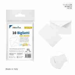 Pryma Biglietto+Busta F.To 4 11x7cm Bianco X10