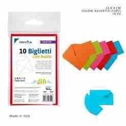 Pryma Biglietto+Busta F.To 9 14x9cm Col.Forti X10