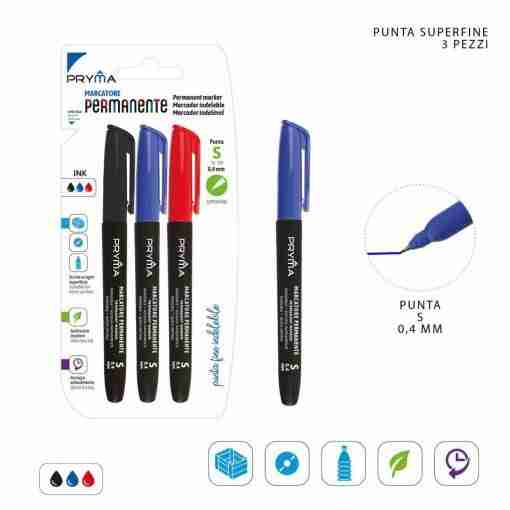 Pryma Marcatore Cd Punta S 3pz Ass. Bl.