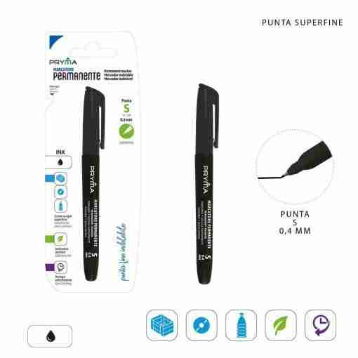 Pryma Marcatore Cd Punta S 1pz Nero Bl.
