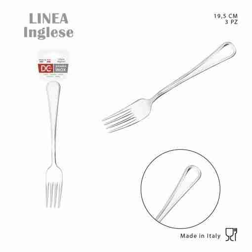 Dc Casa Serv.Inglese 18/C Forchetta 19.5cm 3pz