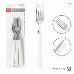 Dc Casa Forchetta Tavola Inox 6pz Bianco