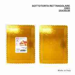 Dc Casa Sottotorta Rettang. Oro 25x35cm