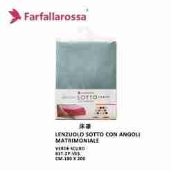 Lenzuolo Sotto 2p Con Angoli Verde Scuro