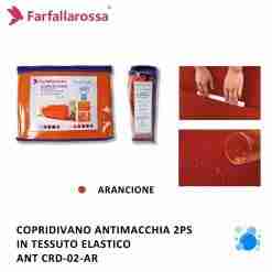 Copridivano 2ps Arancione Antimacchia
