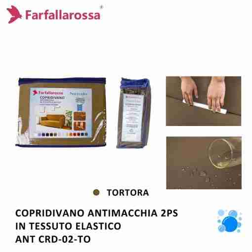 Copridivano 2ps Tortora Antimacchia