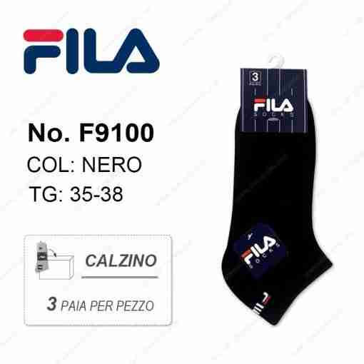 Fila F9100 Tris Calze Fantasmino Col.Nero Tg.35-38