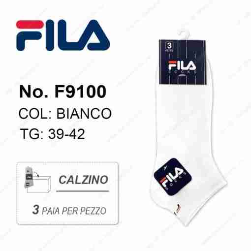 Fila F9100 Tris Calze Fantasmino Col.Bianco Tg.39-42