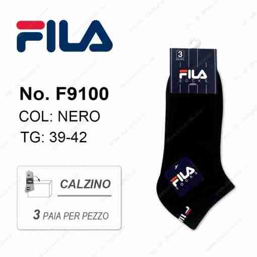 Fila F9100 Tris Calze Fantasmino Col.Nero Tg.39-42
