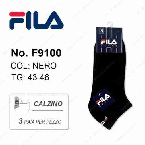 Fila F9100 Tris Calze Fantasmino Col.Nero Tg.43-46