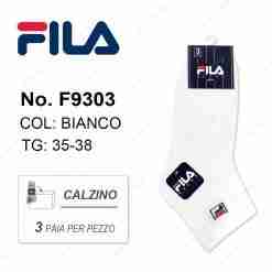 Fila F9303 Tris Calze Corte Col.Bianco Tg.35-38