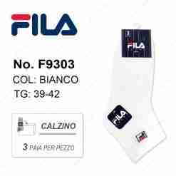 Fila F9303 Tris Calze Corte Col.Bianco Tg.39-42