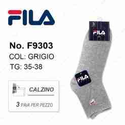 Fila F9303 Tris Calze Corte Col.Grigio Tg.35-38