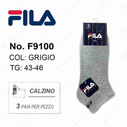 Fila F9100 Tris Calze Fantasmino Col.Grigio Tg.43-46