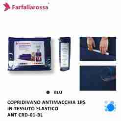 Farfallarossa Copridivano 1ps Blu Antimacchia