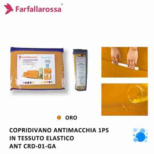 Farfallarossa Copridivano 1ps Oro Antimacchia