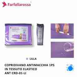 Farfallarossa Copridivano 1ps Lilla Antimacchia