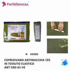 Farfallarossa Copridivano 1ps Verde Antimacchia