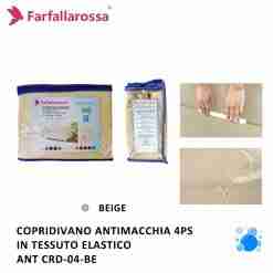 Farfallarossa Copridivano 4ps Beige Antimacchia