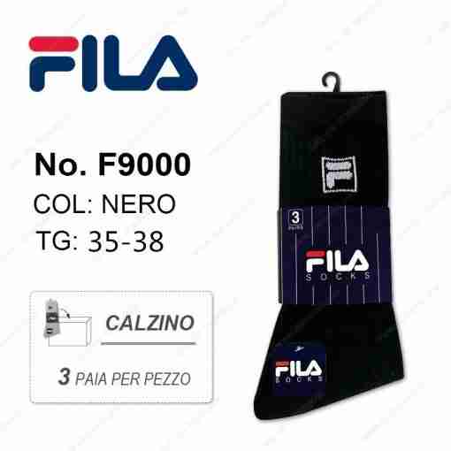 Fila F9000 Tris Calze Spugna Col.Nero Tg.35-38