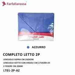 Completo Letto 2p Azzurro Lt01-2p-Az