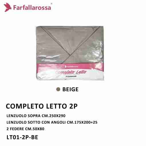 Completo Letto 2p Beige Lt01-2p-Be