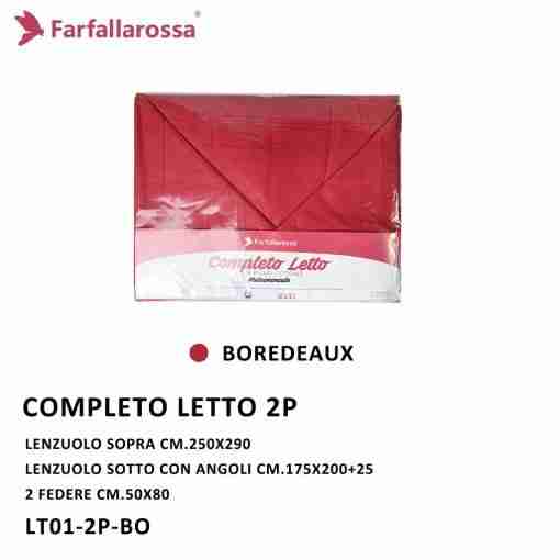 Completo Letto 2p Bordeaux Lt01-2p-Bo