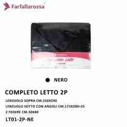 Completo Letto 2p Nero Lt01-2p-Ne