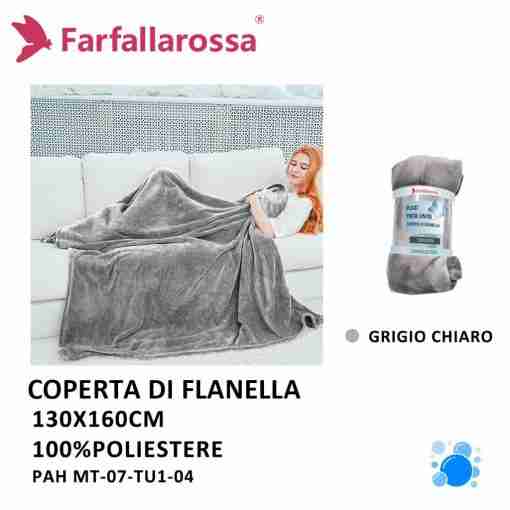 Plaid 130*160cm Mt07-Tu1-04 Grigio Chiar