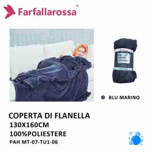Plaid 130*160cm Mt07-Tu1-06 Blu Marino