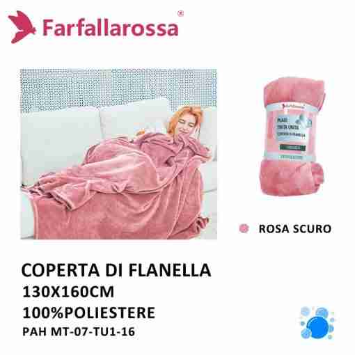 Plaid 130*160cm Mt-07-Tu1-16 Rosa Scuro