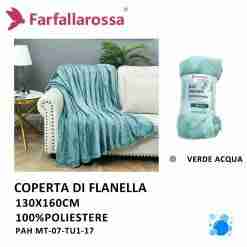 Plaid 130*160cm Mt-07-Tu1-17 Verde Acqua