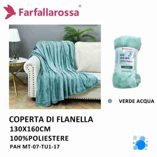 Plaid 130*160cm Mt-07-Tu1-17 Verde Acqua