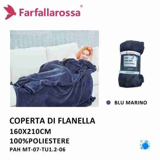 Plaid 160*210cm Mt-07-Tu1/2-06 Blu Marino