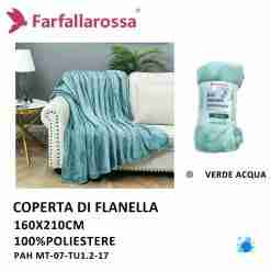 Plaid 160*210cm Mt-07-Tu1/2-17 Verde Acqua