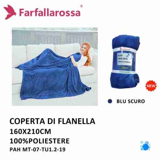 Plaid 160*210cm Mt-07-Tu1/2 Blue Scuro