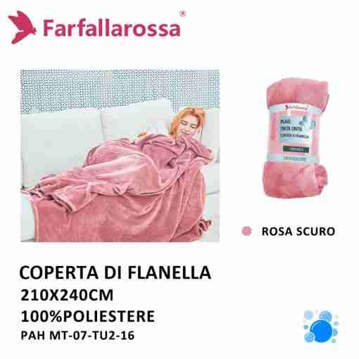 Plaid 210*240cm Mt-07-Tu2-16 Rosa Scuro